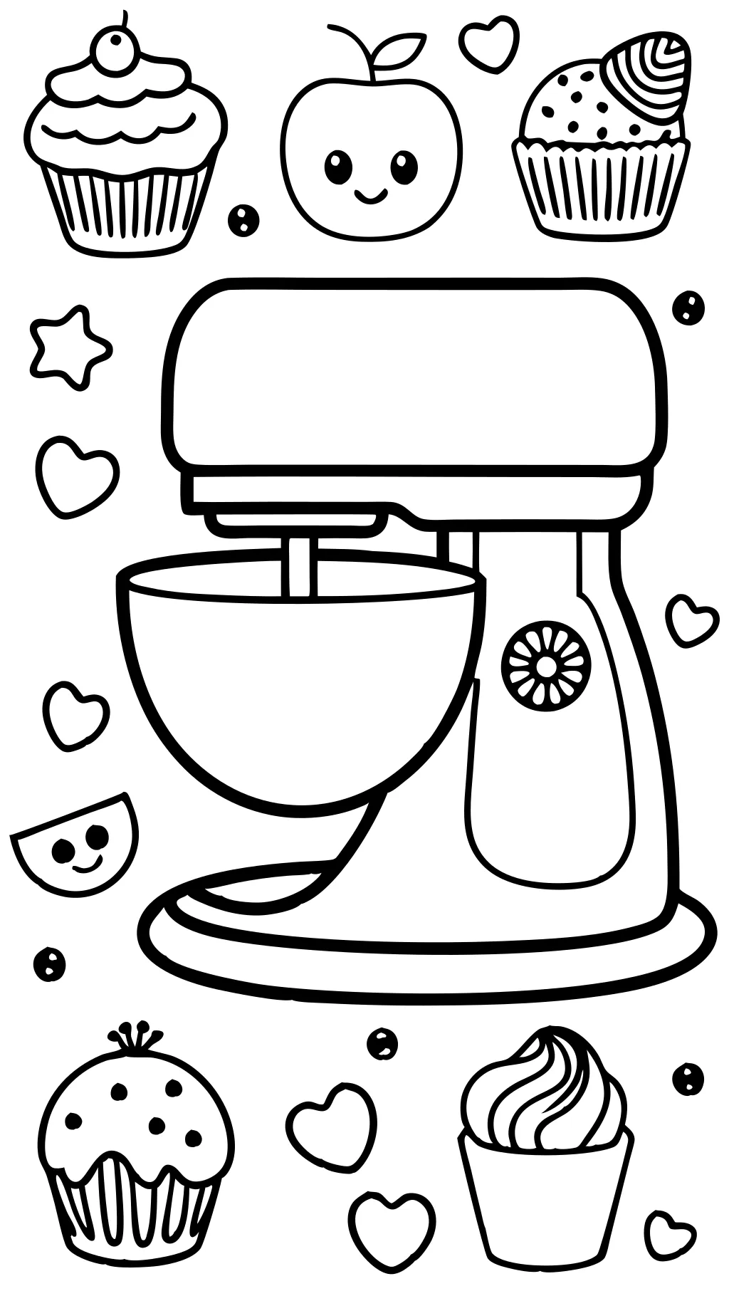 toddler coloring pages stand mixer